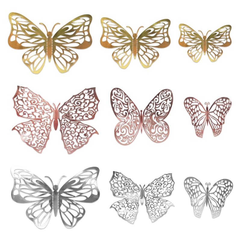 MARIPOSAS DECORATIVAS X12 (PQTX10)