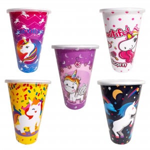 VASO UNICORNIO CON TAPA 850ML