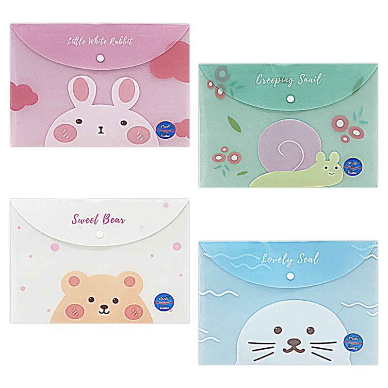 CARPETA PLASTICA ESTAMPADA ANIMALES (PQT X 12UND)"