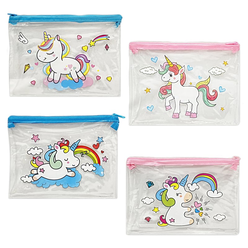 ESTUCHE PLASTICO UNICORNIO (PQT X 12 SURTIDO)"