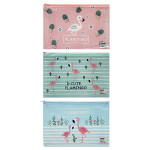 ESTUCHE PLASTICO FLAMINGO (PQT X 12 SURTIDO)"