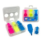 SET RESALTADOR CARITA FELIZ COLOR NEON X3