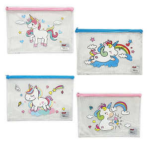 ESTUCHE PLASTICO UNICORNIO (PQT X 12 SURTIDO)"