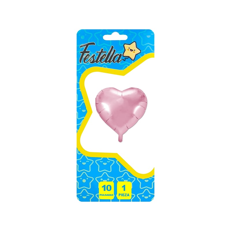 GLOBO CORAZON ROSADO 10" CARTON: