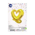 GLOBO CORAZON DORADO 18"