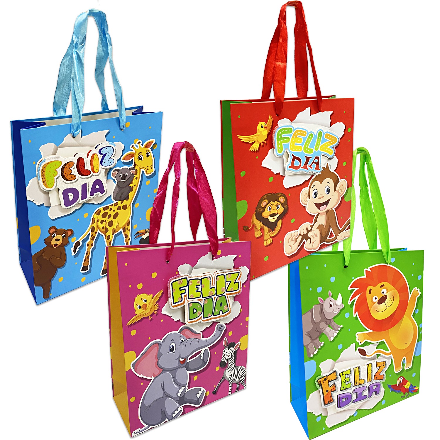 BOLSA REGALO ANIMALES FELIZ DIA (PQX12)