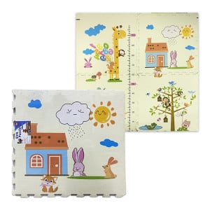 TAPETE ROMPECABEZA INFANTIL ESTAMPADO 4 FICHAS 60*60*1CM