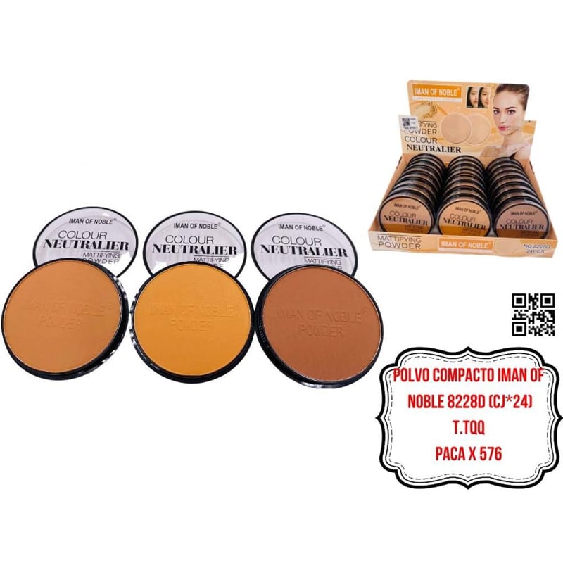 POLVO COMPACTO IMAN OF NOBLE 8228D (CJ*24)