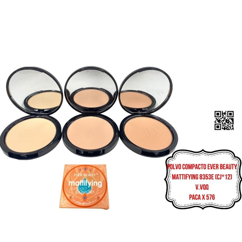 POLVO COMPACTO EVER BEAUTY MATTIFYING 8353E (CJ*12)