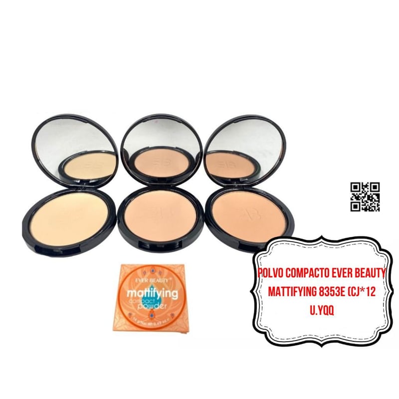 POLVO COMPACTO EVER BEAUTY MATTIFYING 8353E (CJ*12)