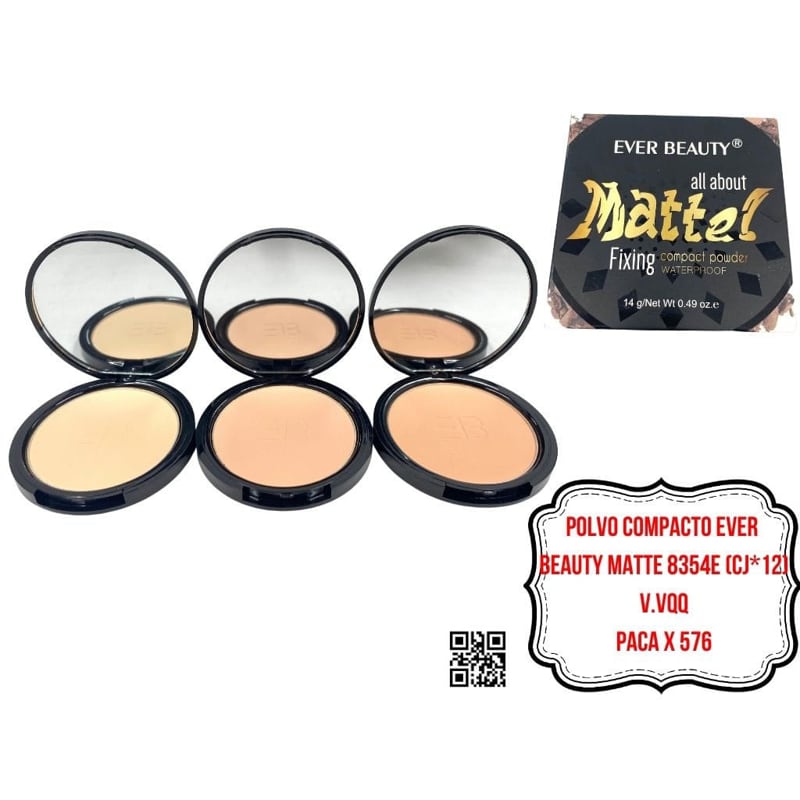 POLVO COMPACTO EVER BEAUTY MATTE 8354E (CJ*12)