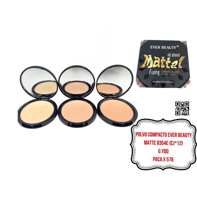 POLVO COMPACTO EVER BEAUTY MATTE 8354E (CJ*12)