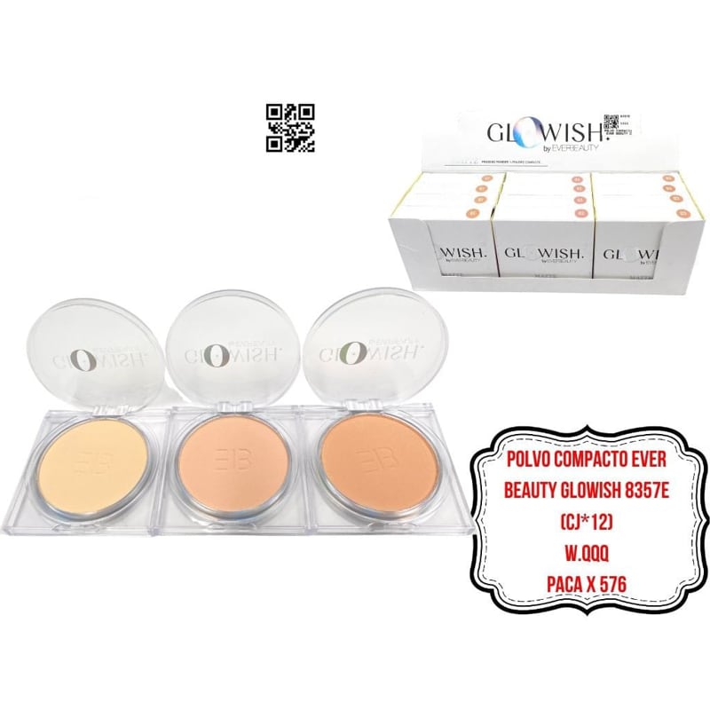 POLVO COMPACTO EVER BEAUTY GLOWISH 8357E (CJ*12)