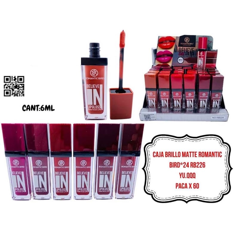 CAJA BRILLO MATTE ROMANTIC BIRD*24 RB226