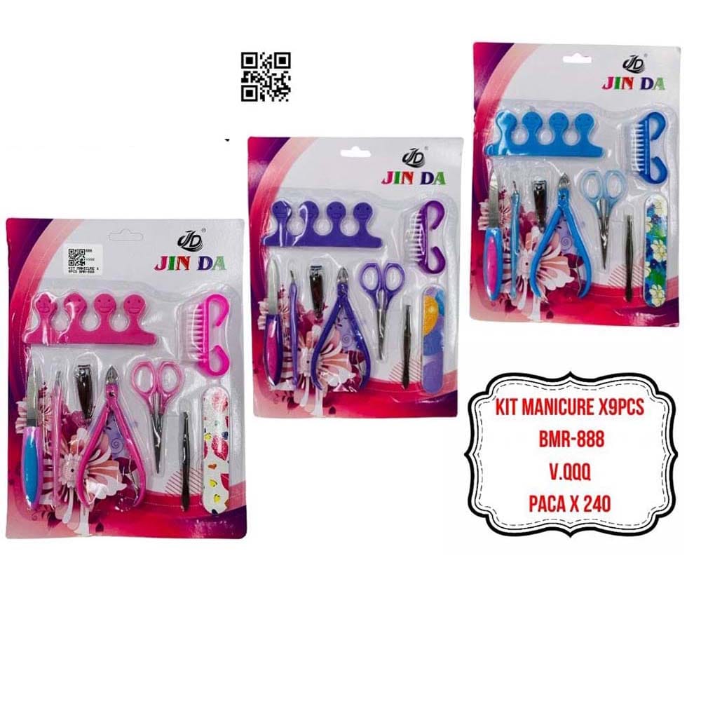 KIT MANICURE X9PCS BMR-888