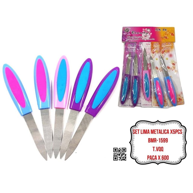 SET LIMA METALICA X5PCS BMR-1599