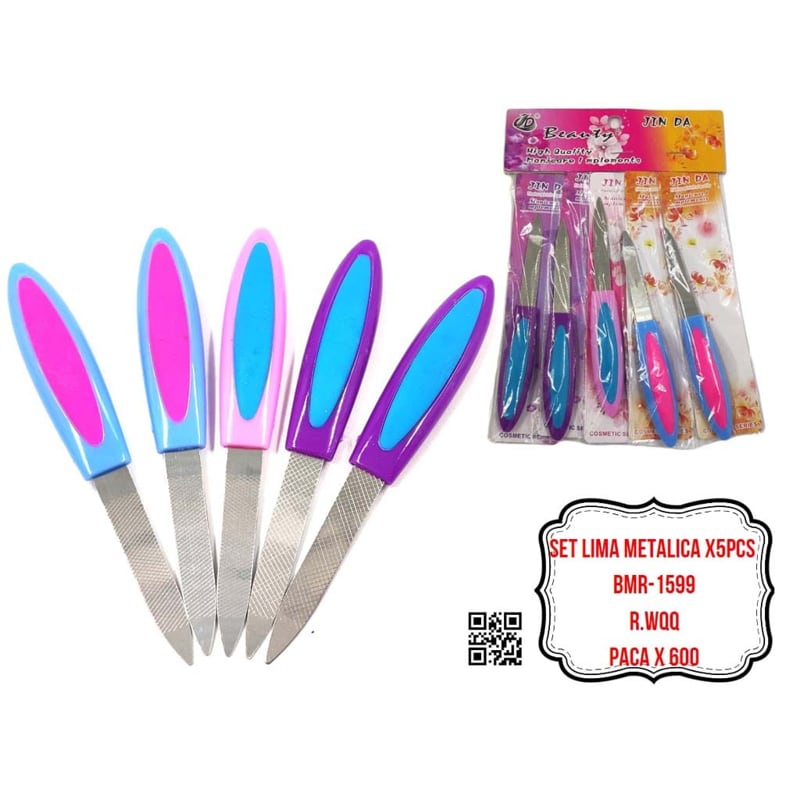 SET LIMA METALICA X5PCS BMR-1599