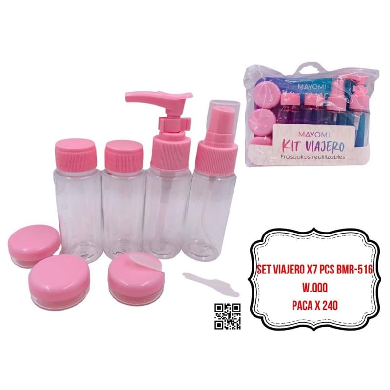 SET VIAJERO X7 PCS BMR-516