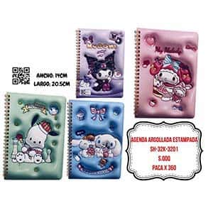 AGENDA ARGOLLADA ESTAMPADA SH-32K-3201