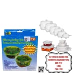 SET TAPAS DE SILICONA PARA RECIPIENTES CUADRADOS*6PCS BMR-2974