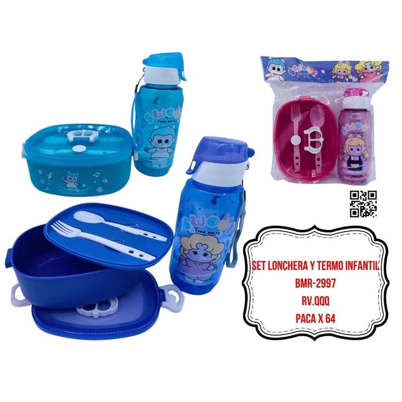 SET LONCHERA Y TERMO INFANTIL BMR-2997