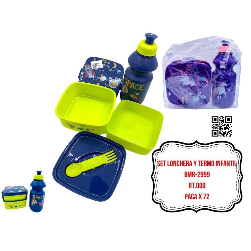 SET LONCHERA Y TERMO INFANTIL BMR-2999