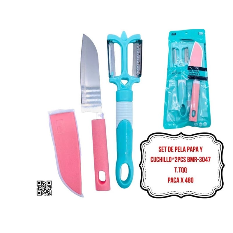 SET DE PELA PAPA Y CUCHILLO*2PCS BMR-3047