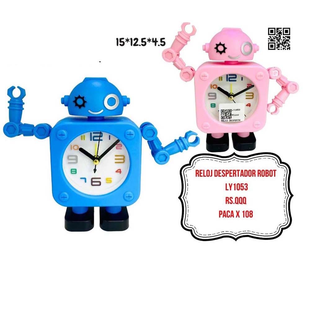 RELOJ DESPERTADOR ROBOT LY1053