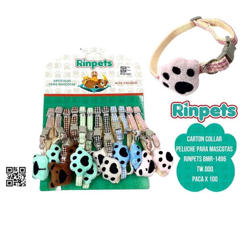 CARTON COLLAR PELUCHE PARA MASCOTAS RINPETS BMR-1496