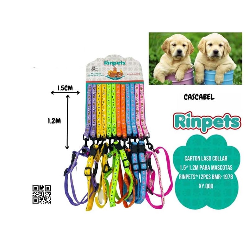 CARTON LASO COLLAR 1.5*1.2M PARA MASCOTAS RINPETS*12PCS BMR-1978