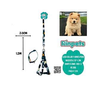 LASO COLLAR Y ARNES PARA MASCOTA 2.0*1.2M RINPETS BMR-1981-3