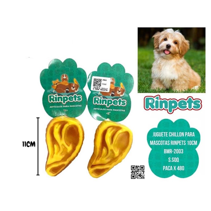 JUGUETE CHILLON PARA MASCOTAS RINPETS 10CM BMR-2003