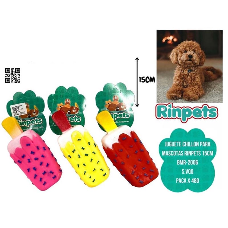 JUGUETE CHILLON PARA MASCOTAS RINPETS 15CM BMR-2006