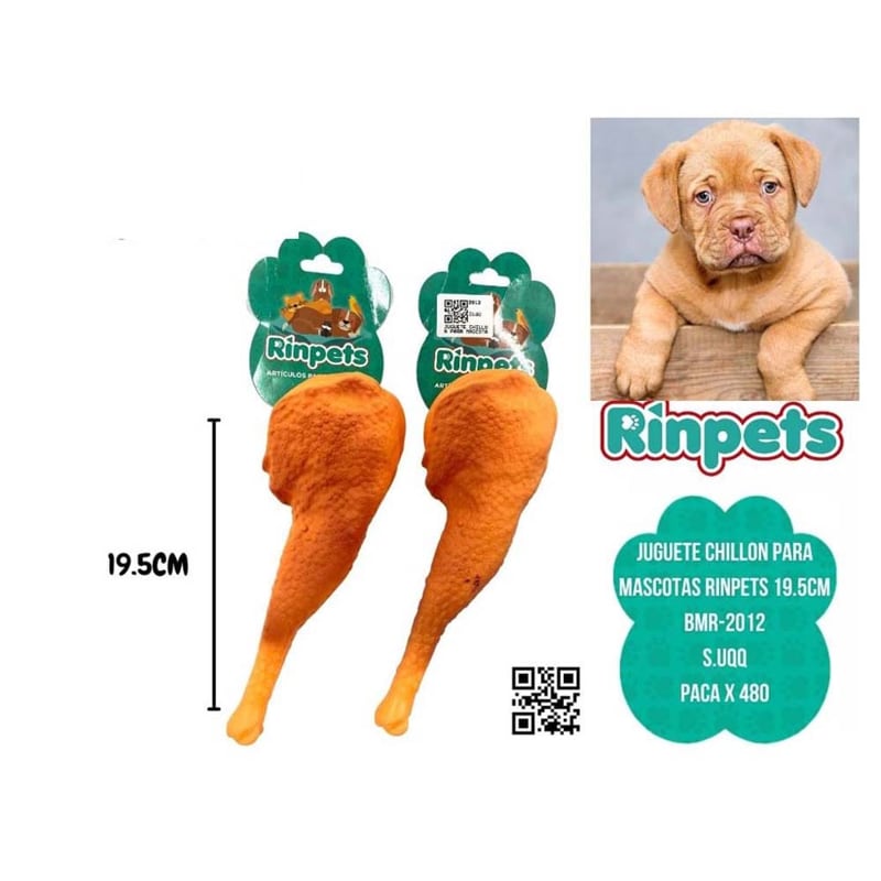 JUGUETE CHILLON PARA MASCOTAS RINPETS 19.5CM BMR-2012