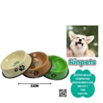 RECIPIENTE METALICO ESTAMPADO PARA MASCOTAS RINPETS 22CM BMR-2022-3