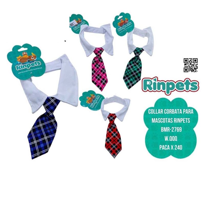 COLLAR CORBATA PARA MASCOTAS RINPETS BMR-2769