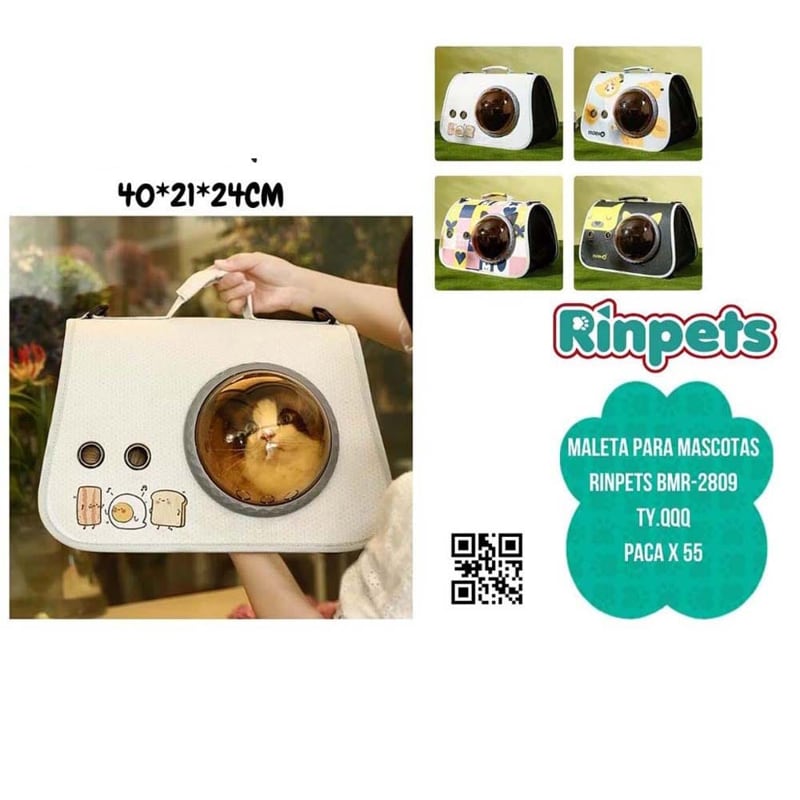 MALETA PARA MASCOTAS 40*21*24CM RINPETS BMR-2809