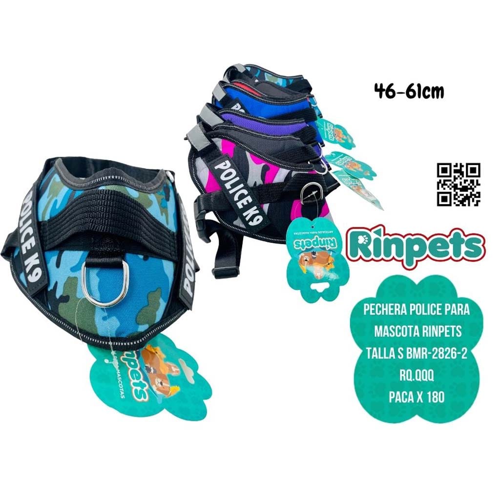 PECHERA POLICE PARA MASCOTA RINPETS TALLA S BMR-2826-2