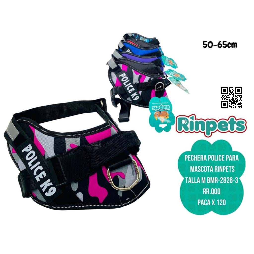 PECHERA POLICE PARA MASCOTA RINPETS TALLA M BMR-2826-3