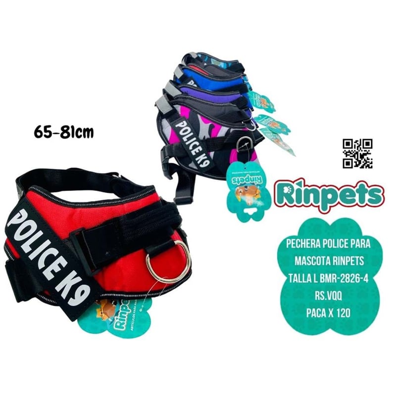 PECHERA POLICE PARA MASCOTA RINPETS TALLA L BMR-2826-4