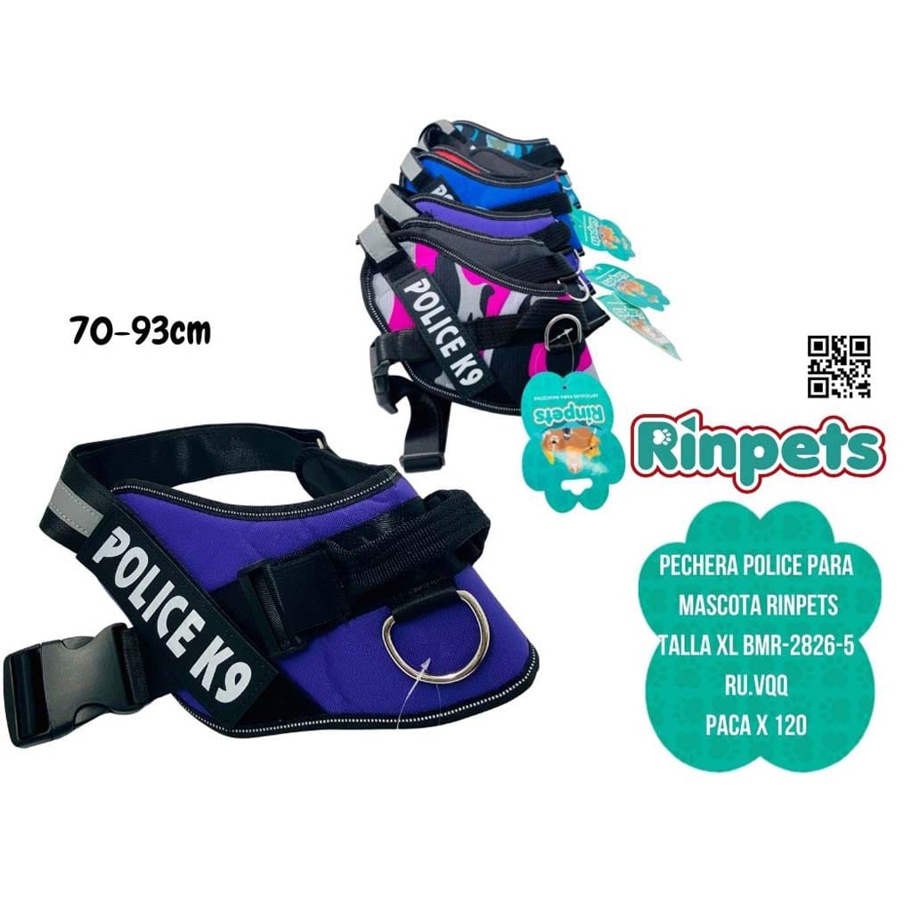 PECHERA POLICE PARA MASCOTA RINPETS TALLA XL BMR-2826-5