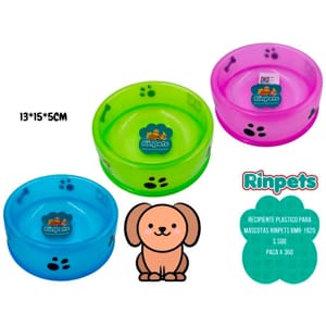 RECIPIENTE PLASTICO PARA MASCOTAS RINPETS 15CM BMR-1920