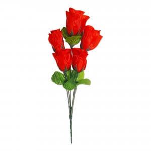 ROSA ROJA DECORATIVO ECO X5: