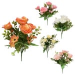 ROSA CON FLOR DECORATIVA X7: