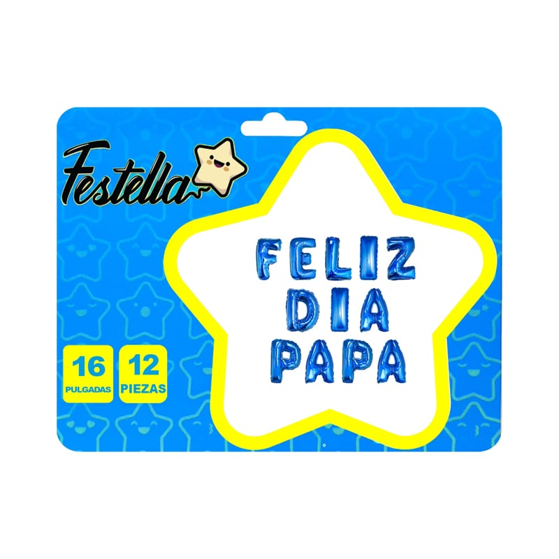 GLOBO FELIZ DIA PAPA AZUL.