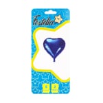 GLOBO CORAZON AZUL 5" X2 ¨