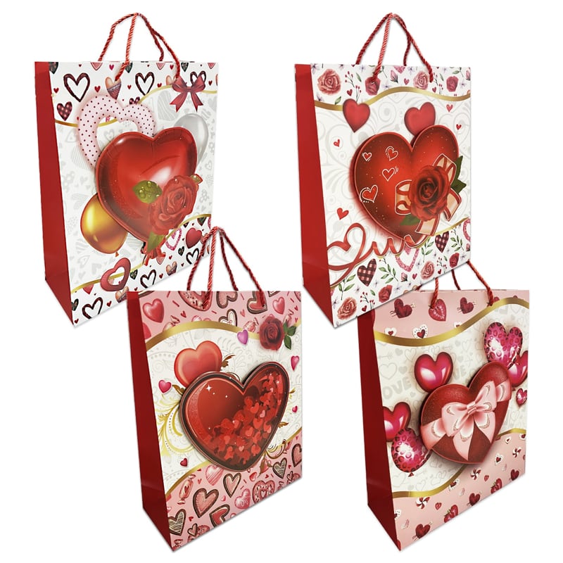 BOLSA DE REGALO CORAZON (PQTX12):