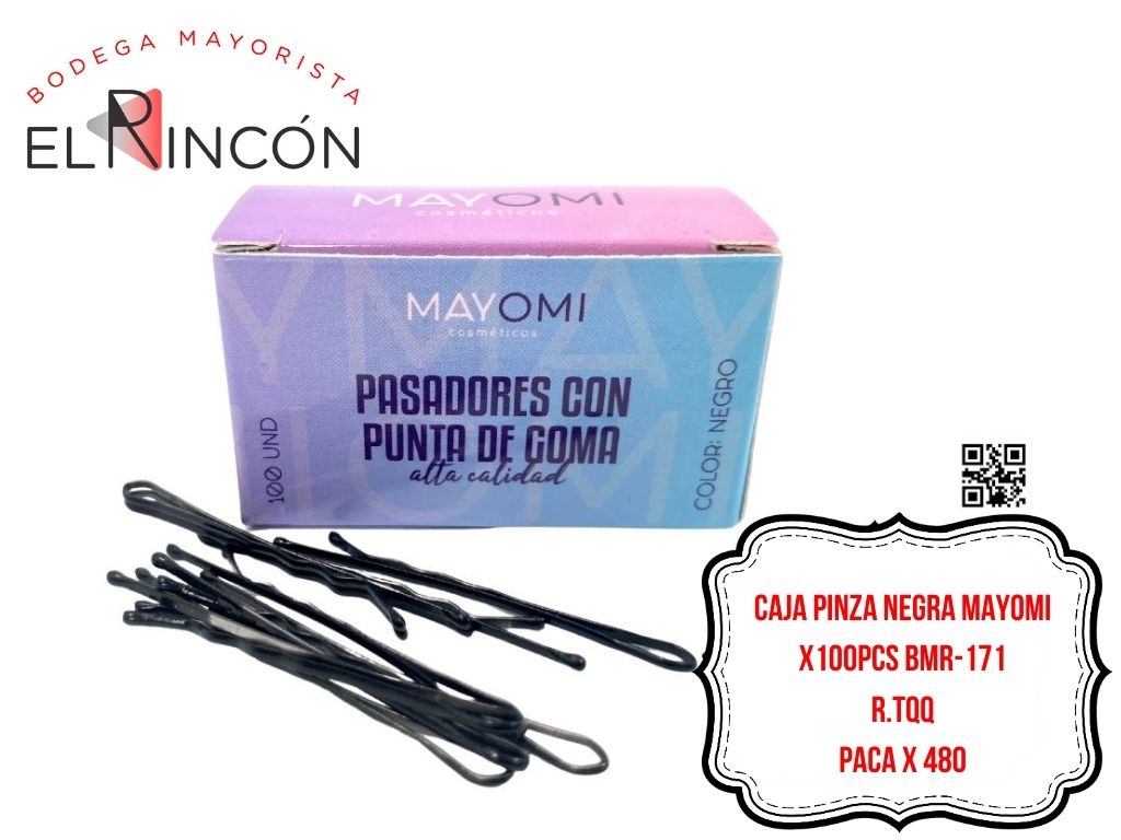 CAJA PINZA NEGRA MAYOMI X100PCS BMR-171