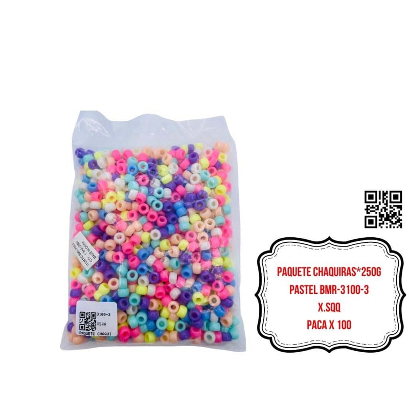 PAQUETE CHAQUIRAS*250G PASTEL BMR-3100-3