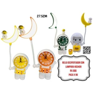 RELOJ DESPERTADOR CON LAMPARA HD3409